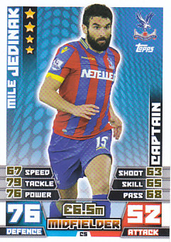 Mile Jedinak Crystal Palace 2014/15 Topps Match Attax Captain #C5